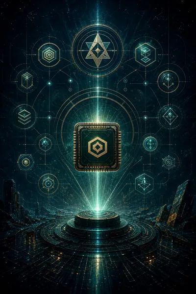 마이크로 자격증명 개념의 레트로 미래풍 포스터 AI 프롬프트 미리보기