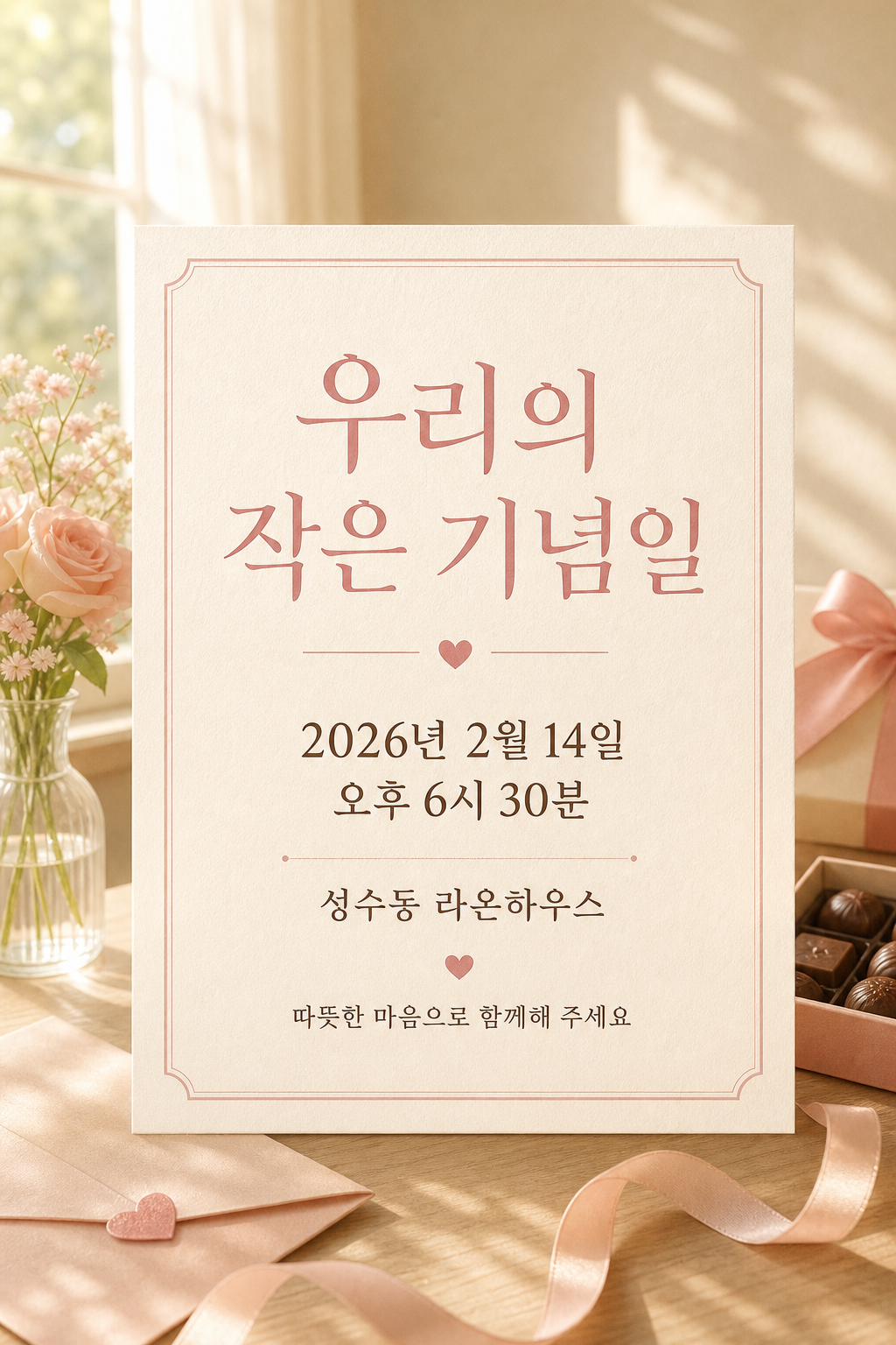 햇살기념카드 미리보기