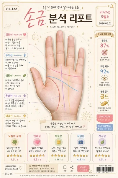 손금 분석 리포트 AI 프롬프트 미리보기