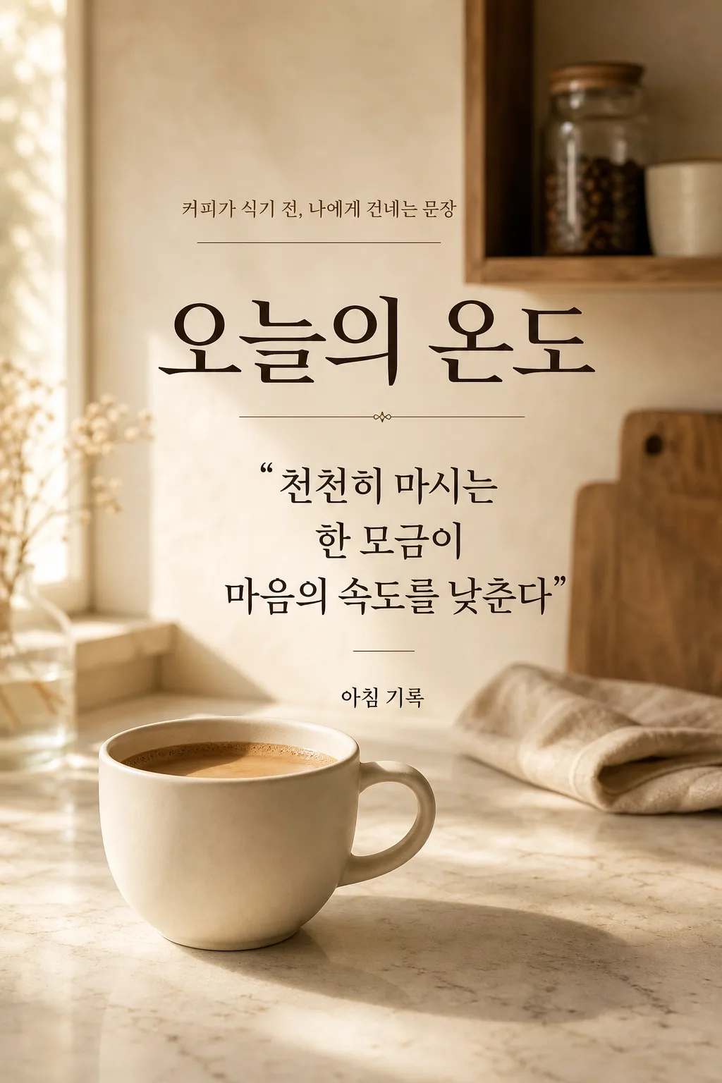 커피잔 문장카드 Prompt preview
