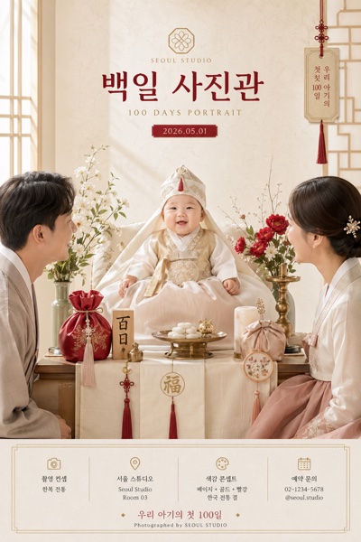 백일 사진관 컨셉 시안 미리보기