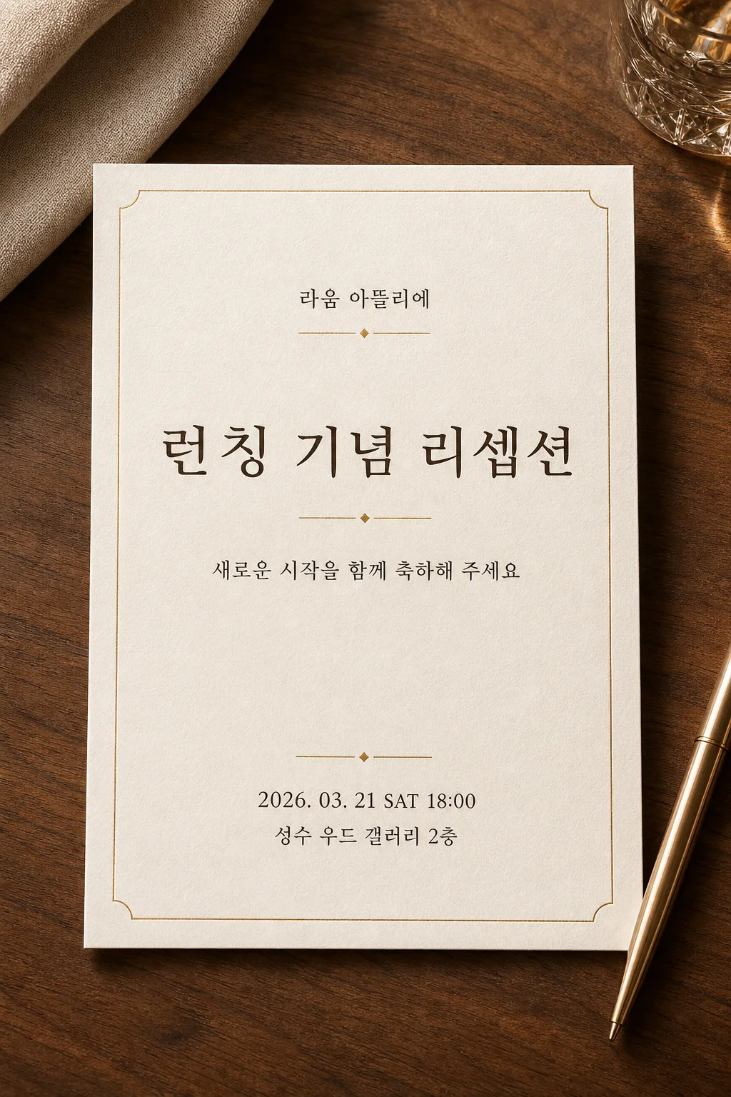 런칭 기념 카드 Prompt preview