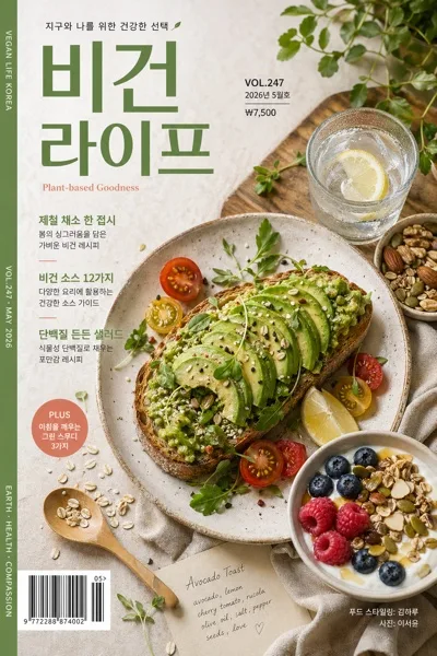 비건·헬시 푸드 매거진 사진 AI 프롬프트 미리보기