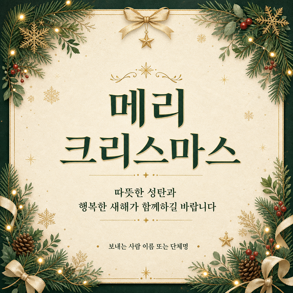 성탄 인사카드 미리보기