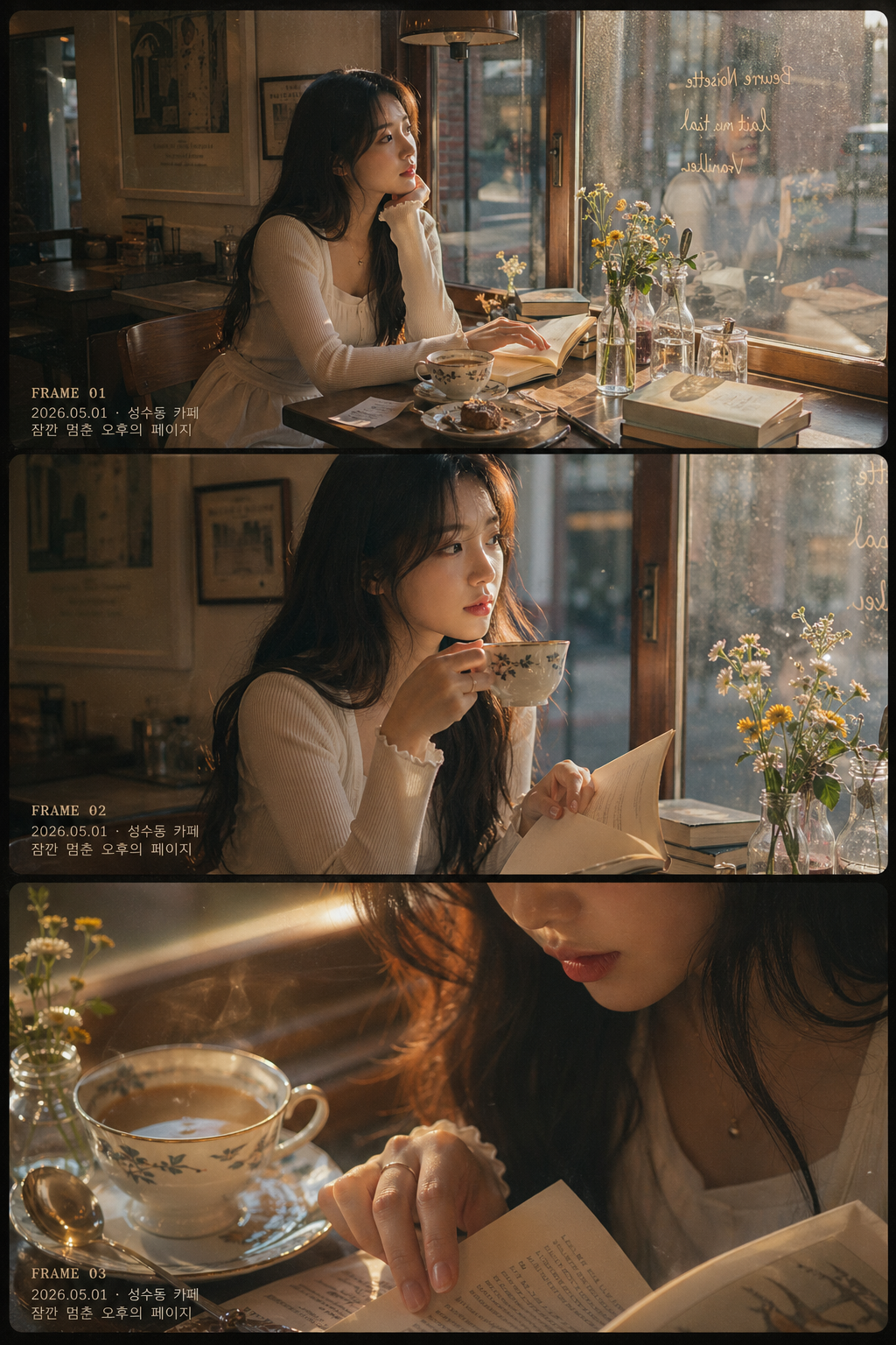 감성 시네마틱 3컷 시퀀스 미리보기