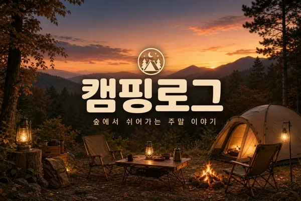 캠핑 채널 배너 AI 프롬프트 미리보기
