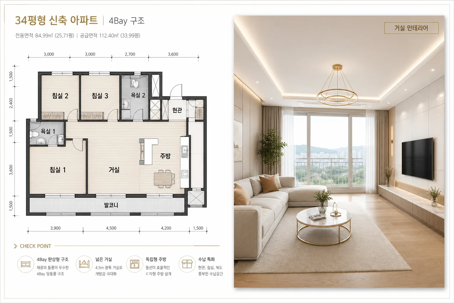 부동산 평면도·3D 인테리어 시안 Prompt preview