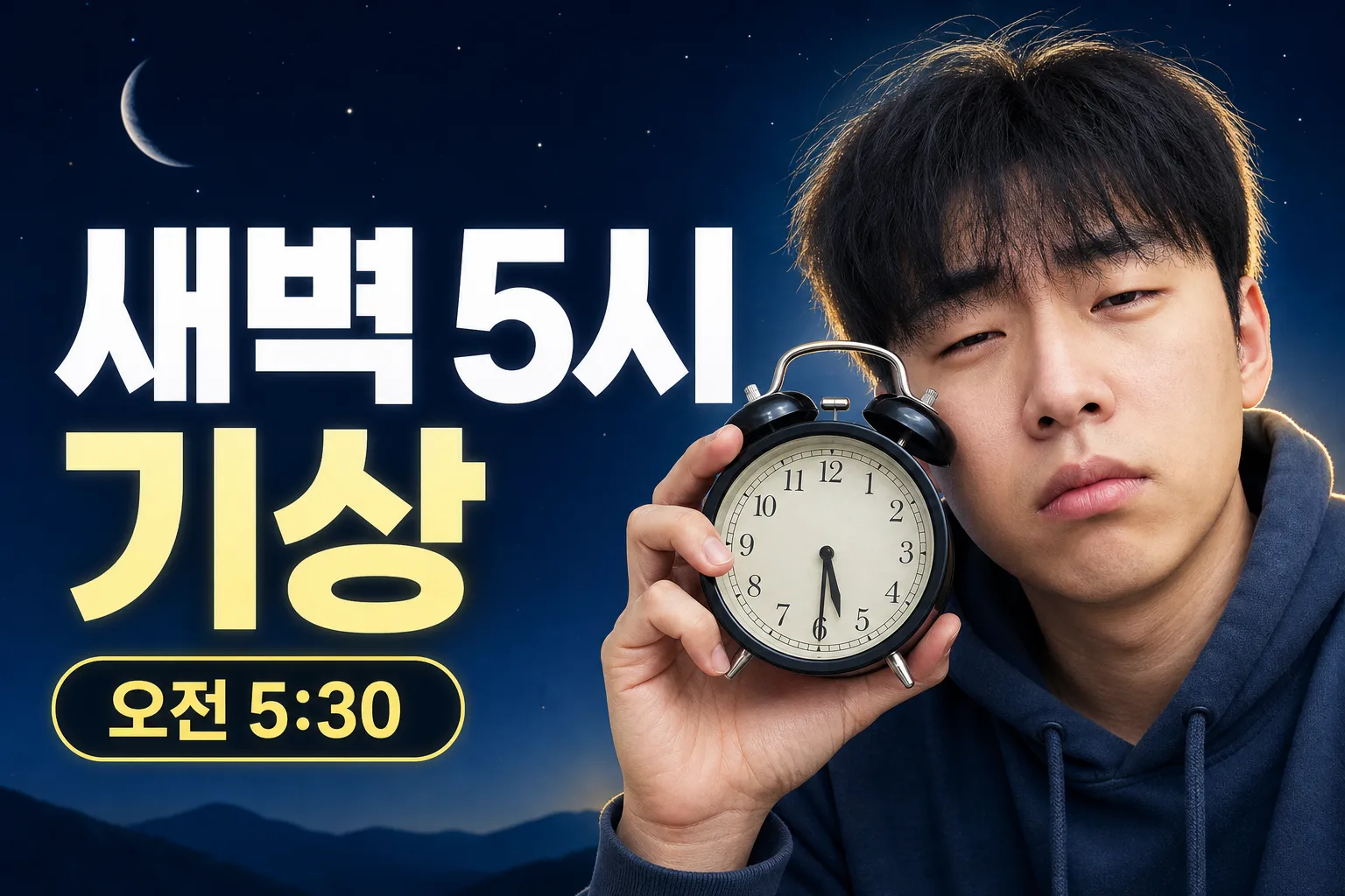 새벽루틴썸네일 Prompt preview