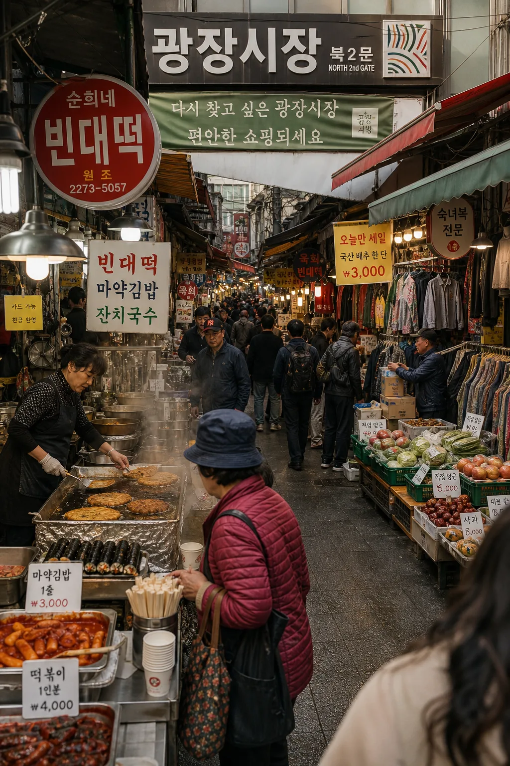 한국 재래시장 실사 사진 提示詞預覽