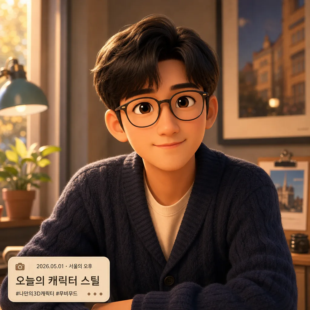 3D 애니메이션 캐릭터 사진 변환 Prompt preview