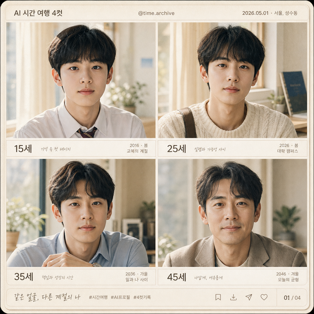 AI 시간 여행 4컷 미리보기