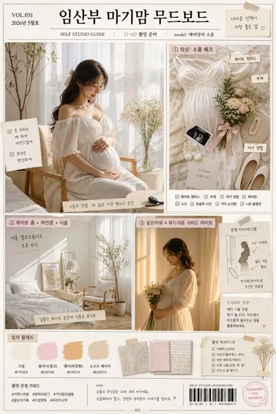 임산부 셀프 사진관 무드보드 AI 프롬프트 미리보기