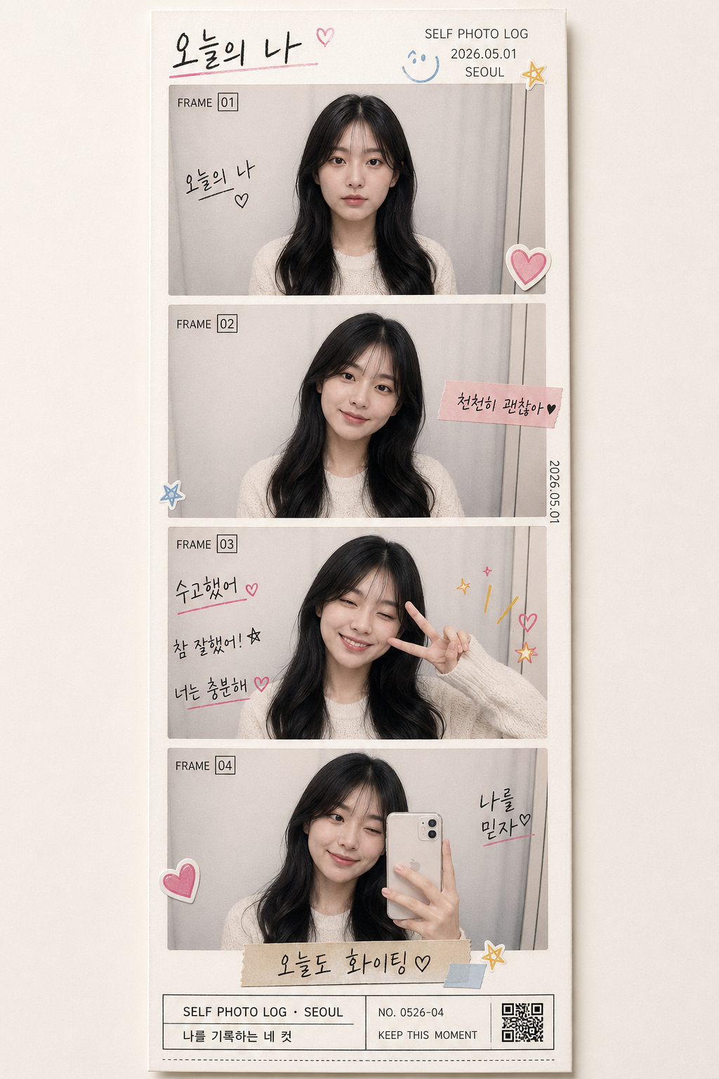 솔로 감정 흐름 인생네컷 미리보기