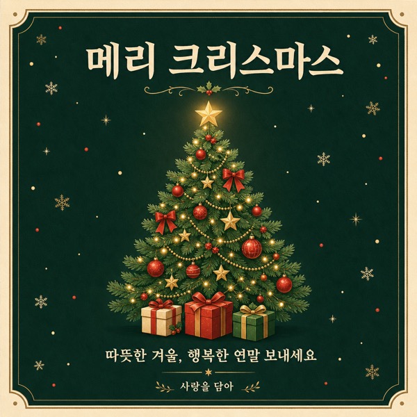 트리 축하카드 미리보기