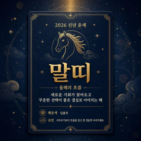 신년운세카드 AI 프롬프트 미리보기