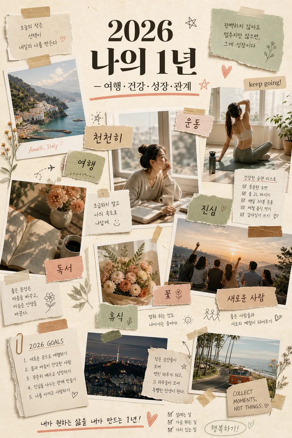무드보드·비전보드 콜라주 (꿈·목표 시각화) Prompt preview