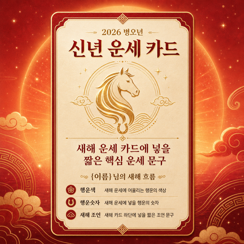 병오년 운세카드 미리보기