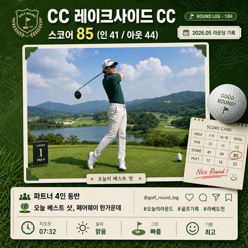 골프 스코어·라운딩 인증 Prompt preview