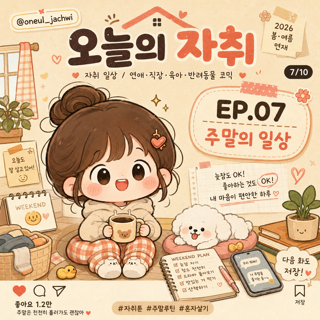 인스타툰 시리즈 표지 (4~10화 시리즈) 미리보기