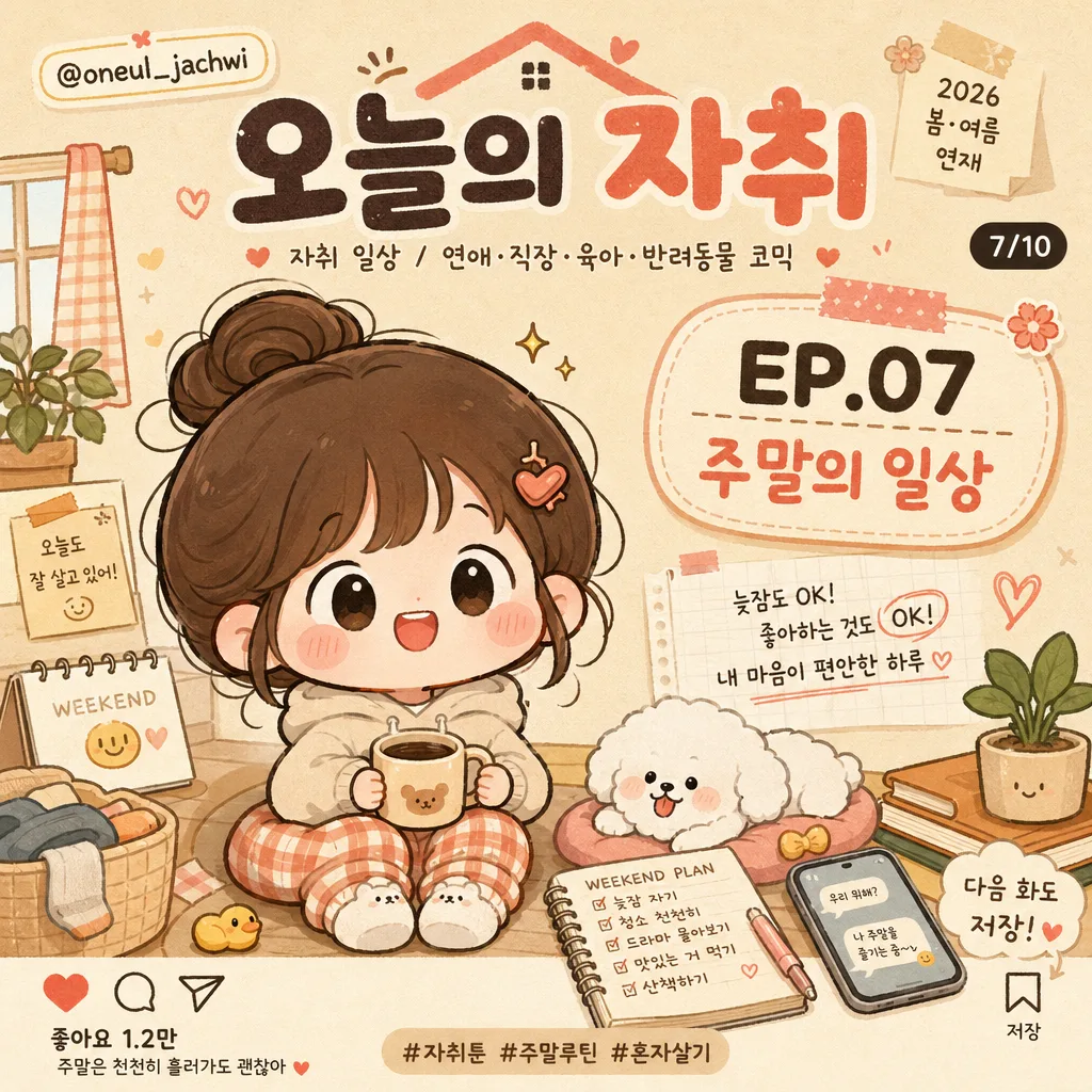 인스타툰 시리즈 표지 (4~10화 시리즈) 提示詞預覽