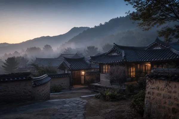 여명 한옥 AI 프롬프트 미리보기