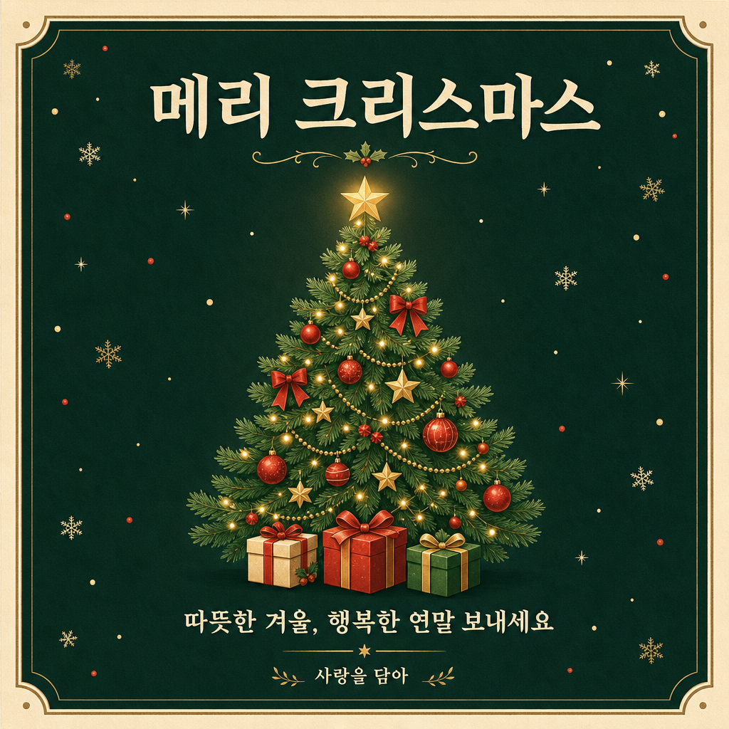 트리 축하카드 미리보기