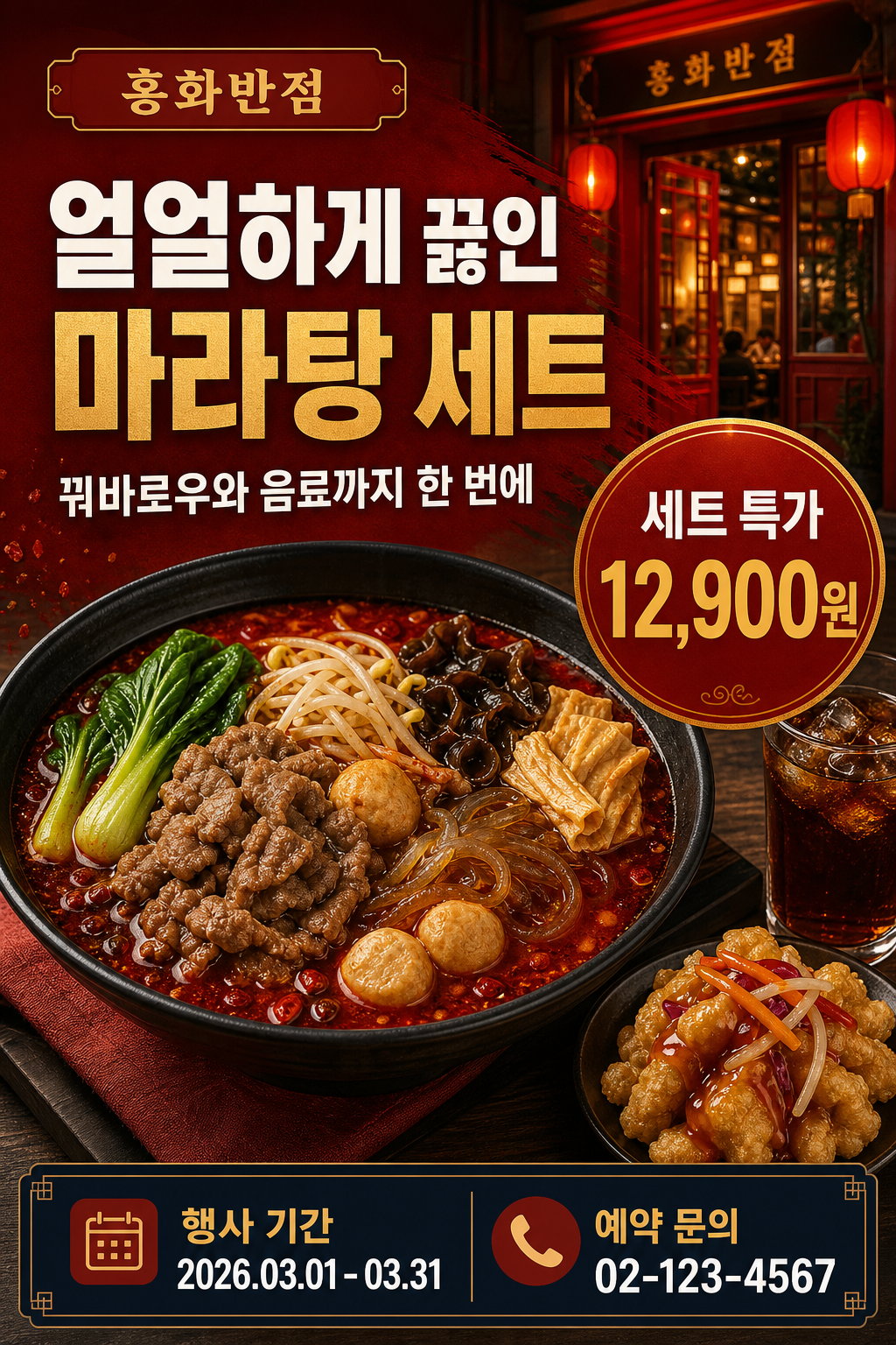 마라탕 세트 광고 미리보기
