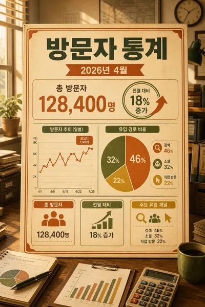 복고 통계판 AI 프롬프트 미리보기