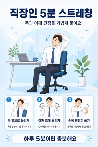 직장인 스트레칭 AI 프롬프트 미리보기