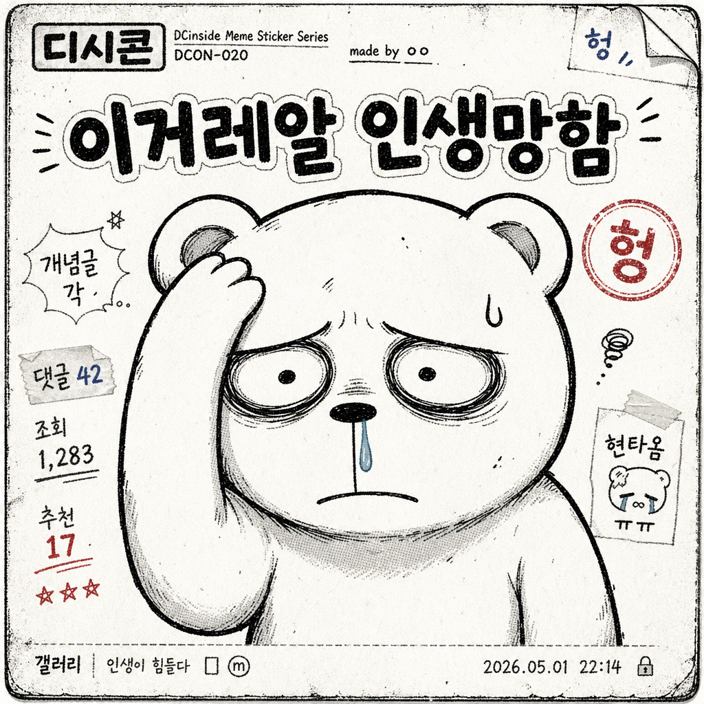 헝짤풍 디시콘 단일 컷 미리보기