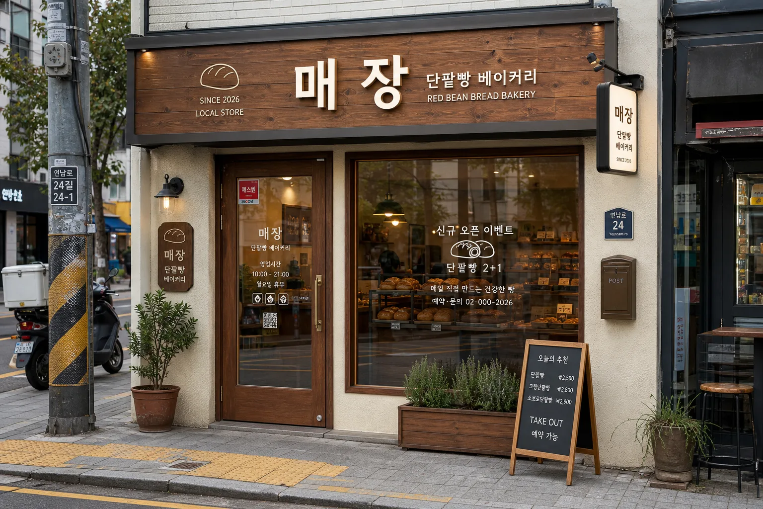 매장 간판·외관 디자인 시안 Prompt preview