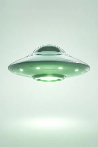 초록빛 미니멀 UFO 광고 포스터 AI 프롬프트 미리보기