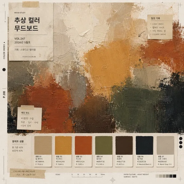 추상 페인팅 무드보드 Prompt preview