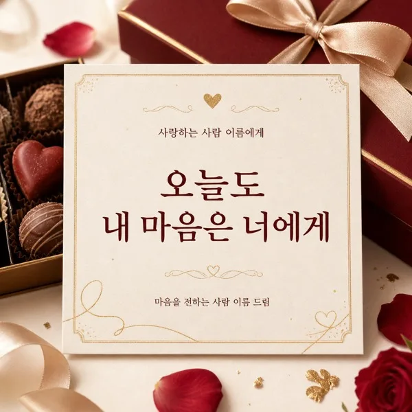 초콜릿박스카드 AI 프롬프트 미리보기