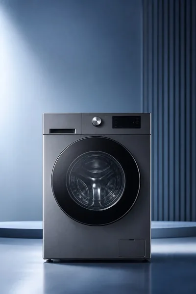 블루 무드 세탁기 스튜디오 광고 AI 프롬프트 미리보기