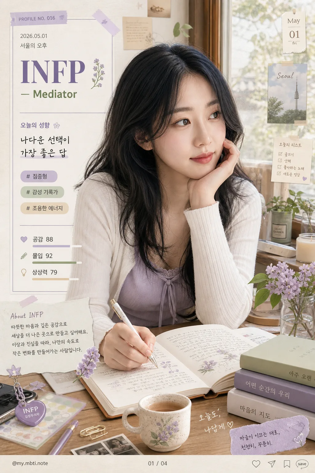 MBTI 캐릭터 사진 변환 提示詞預覽