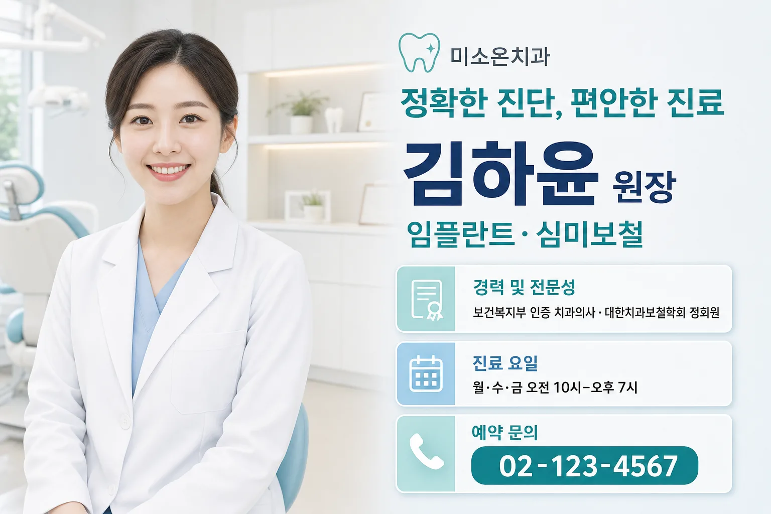 치과 의료진 배너 Prompt preview