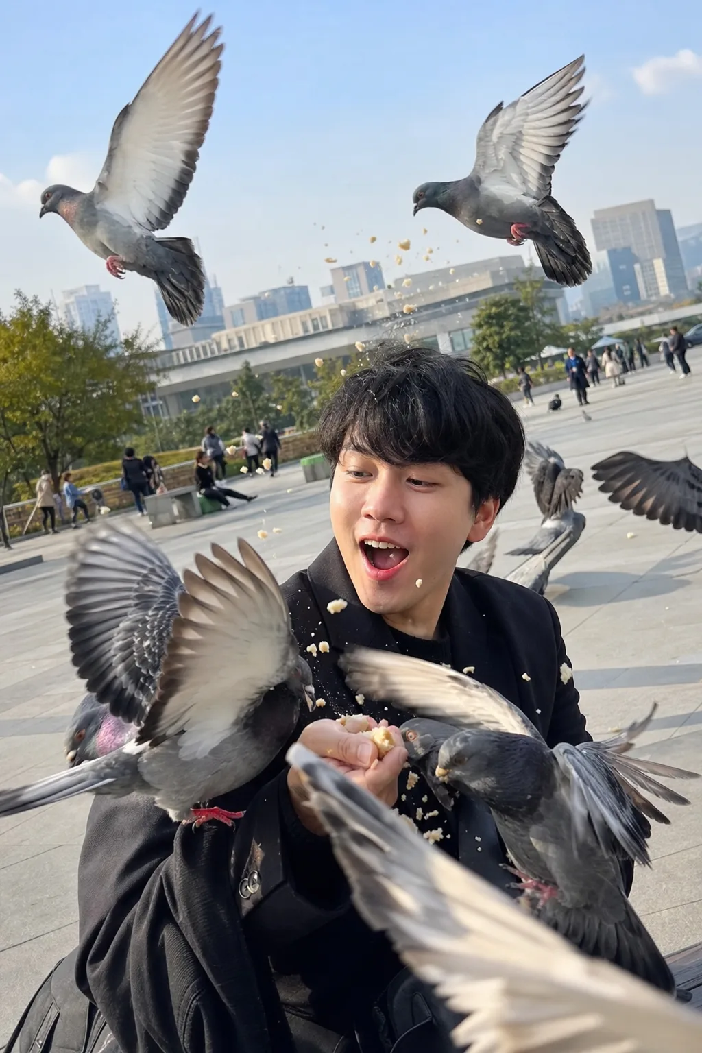 비둘기 습격샷 プロンプトのプレビュー