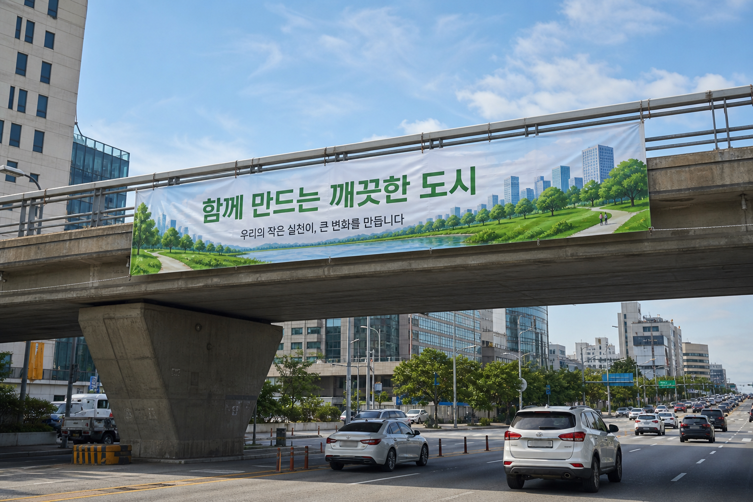 고가도로 현수막 미리보기