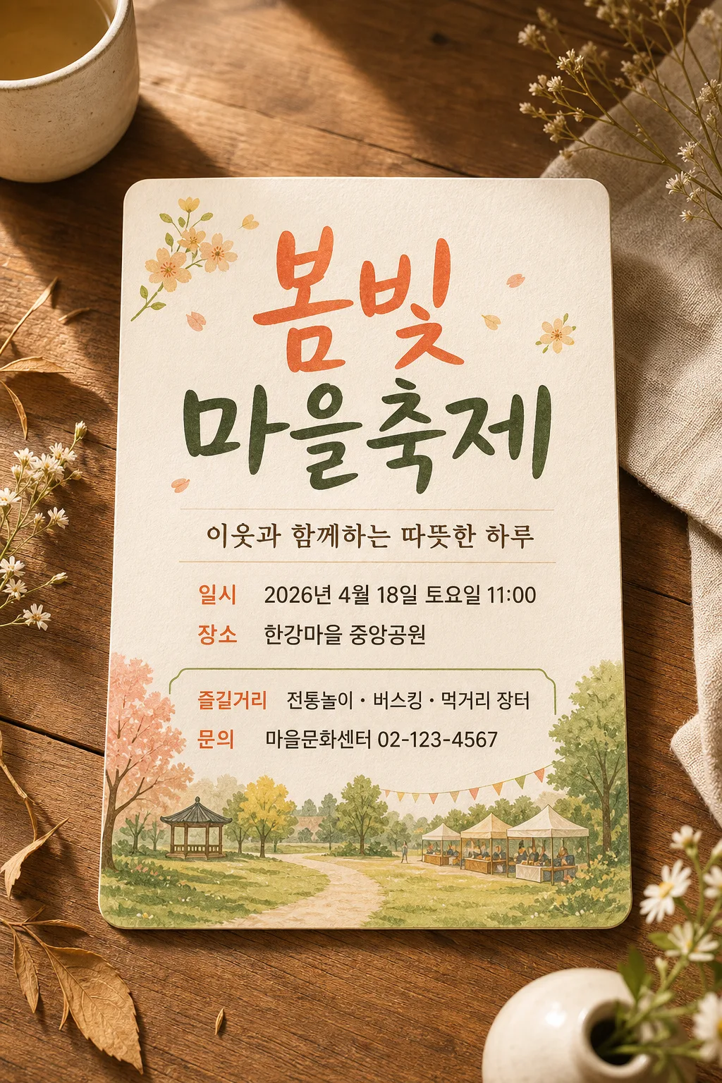 지역축제 홍보 Prompt preview
