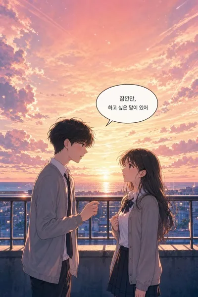 옥상 고백 전 AI 프롬프트 미리보기