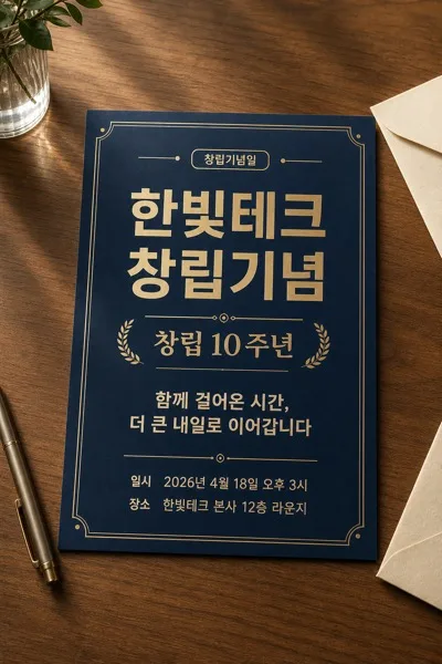 창립기념 카드 AI 프롬프트 미리보기