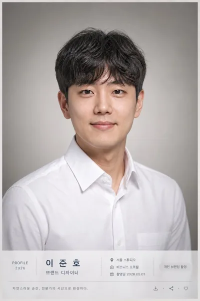 한국 스튜디오 프로필 사진 AI 프롬프트 미리보기