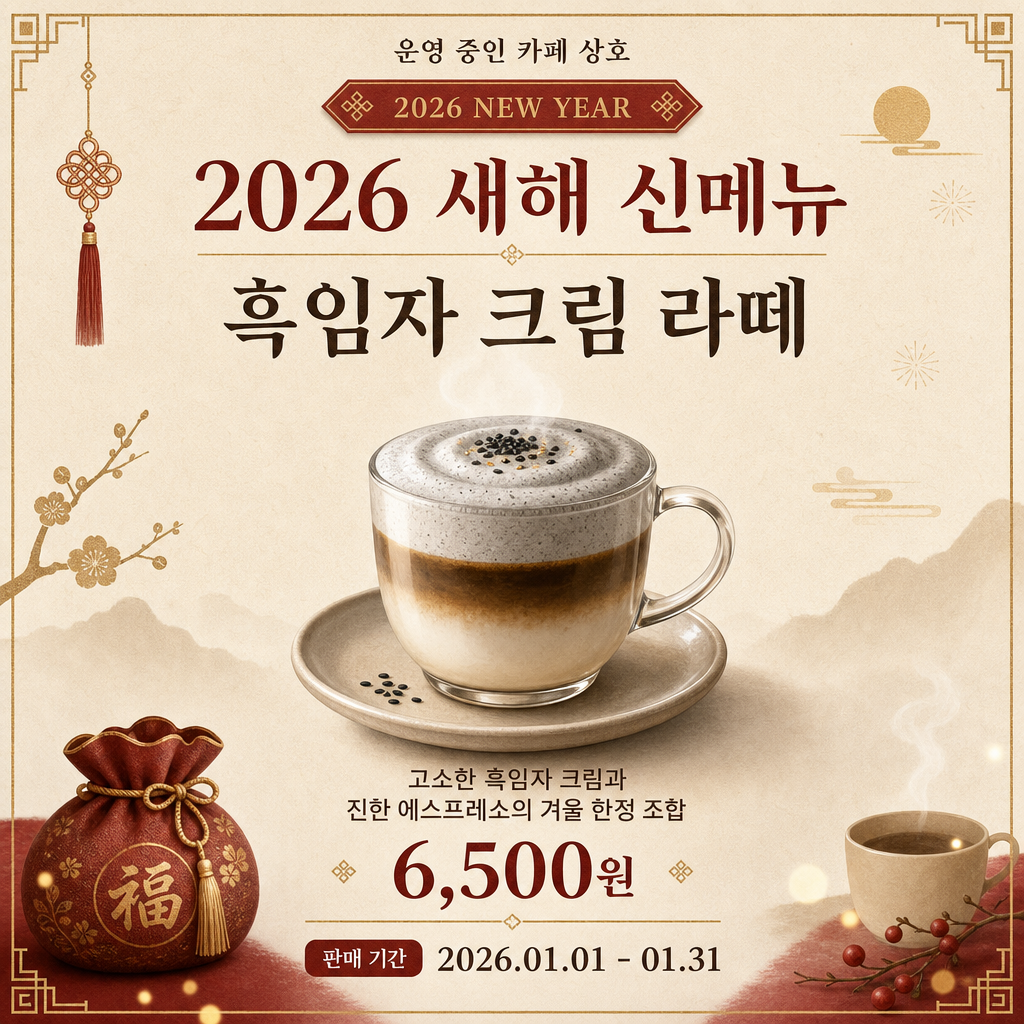 신년카페메뉴 미리보기