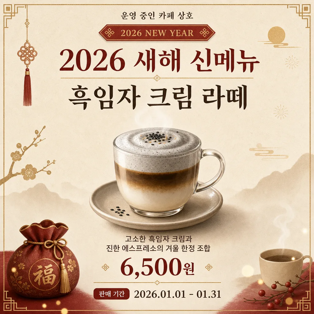 신년카페메뉴 미리보기