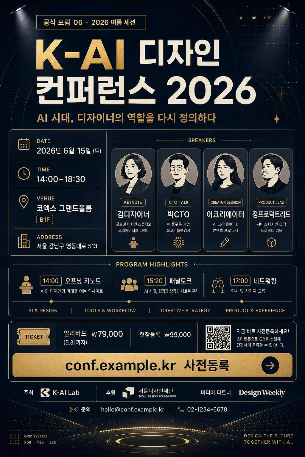 행사·컨퍼런스·세미나 포스터 Prompt preview