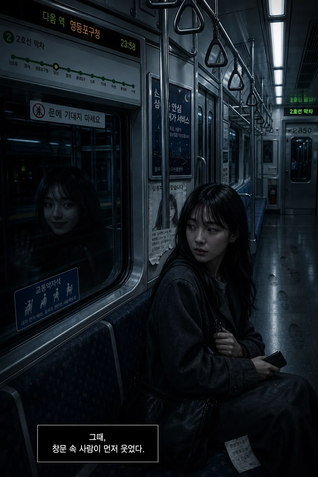 한국 호러·심리 스릴러 웹툰 컷 Prompt preview