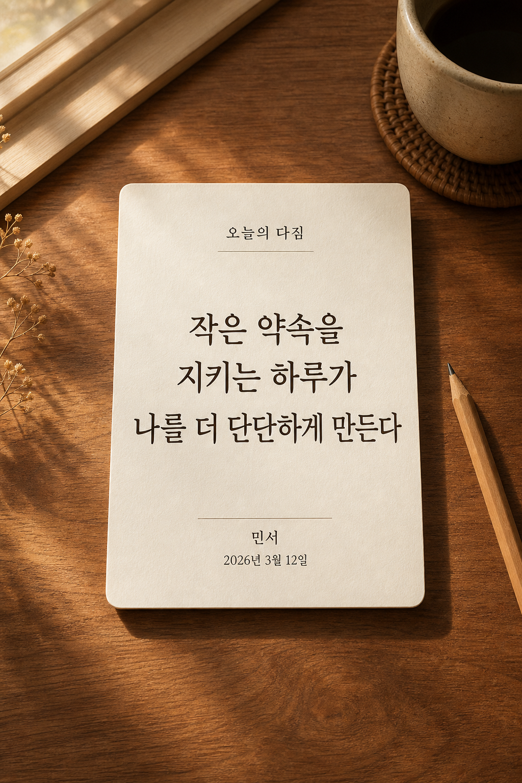 책상 위 다짐 미리보기