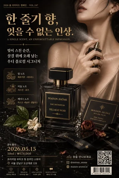 니치 향수 광고 AI 프롬프트 미리보기