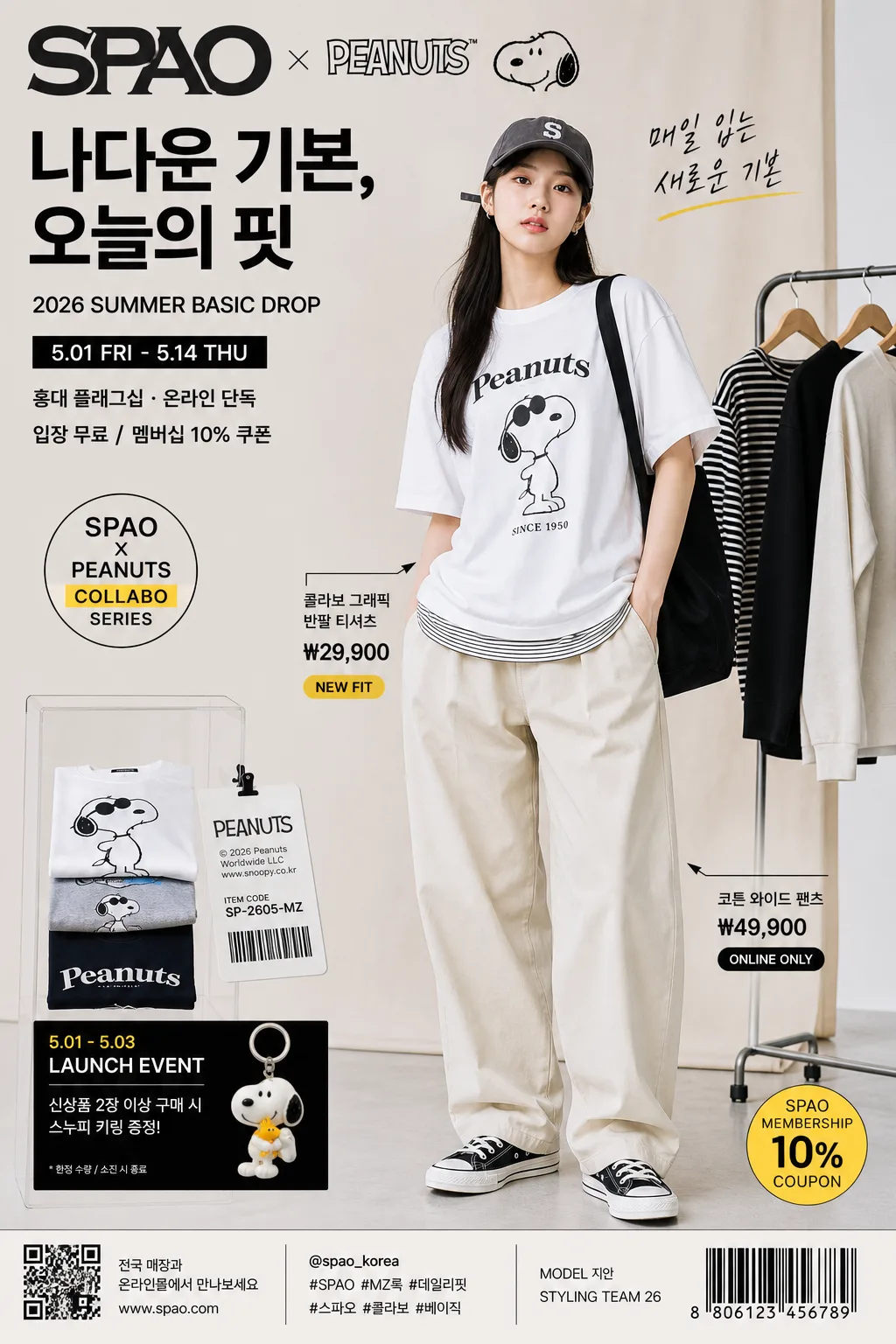 SPAO MZ 패션 광고 Prompt preview